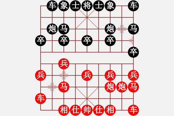 象棋棋譜圖片：一線之間[2633993492] -VS- 仁山[2411405609] - 步數：10 