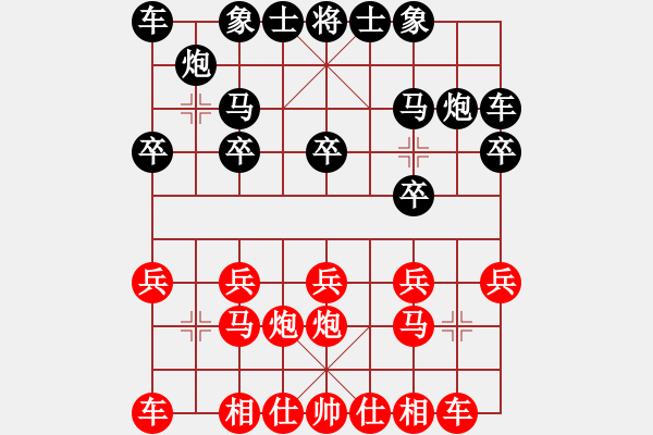 象棋棋譜圖片：后勝大地微塵：陰差陽錯(cuò)得車 啼笑皆非取勝 - 步數(shù)：10 