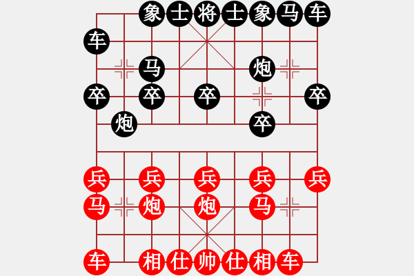 象棋棋譜圖片：‖棋家軍‖詩(shī)棋[892347242] -VS- ‖棋家軍‖陰天[164935097] - 步數(shù)：10 