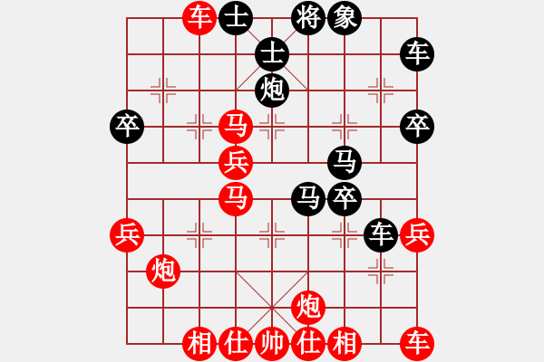 象棋棋譜圖片：快樂思索[紅] -VS- ︶ㄣ星笑天づ[黑] - 步數(shù)：41 