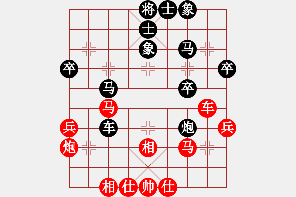 象棋棋譜圖片：屠景明 中炮盤頭馬對(duì)屏風(fēng)馬 直車篇 第四部分過(guò)河車對(duì)兩頭蛇類 第三十一局 進(jìn)中兵對(duì)上右炮對(duì)左車 - 步數(shù)：40 