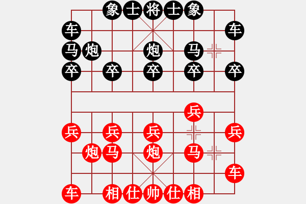 象棋棋譜圖片：草民王中王[紅] -VS- 醉棋渡河[黑] - 步數(shù)：10 