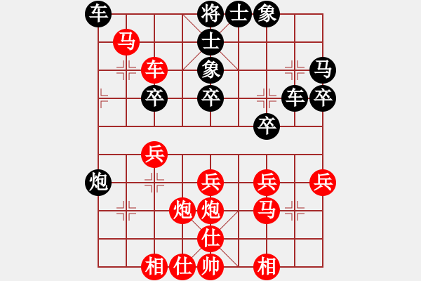 象棋棋譜圖片：2006年弈天外圍賽第一輪：追月無(wú)劍(5r)-勝-寧夏商建豹(5r) - 步數(shù)：30 