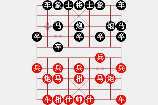 象棋棋谱图片：第06轮 第02台 广东 邹海涛 先和 广西 韦海东 - 步数：10 