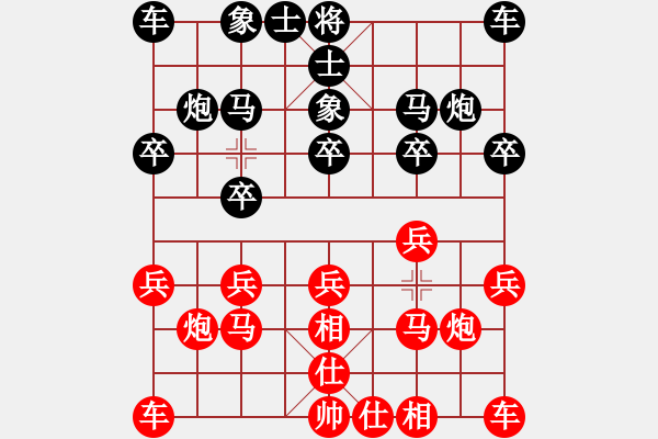 象棋棋譜圖片：因?yàn)樗訹1245437518] -VS- 福氣臨門[2314525229] - 步數(shù)：10 