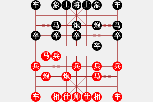 象棋棋譜圖片：2022.10.29.1y五分鐘先勝過宮炮對右中炮 - 步數(shù)：10 