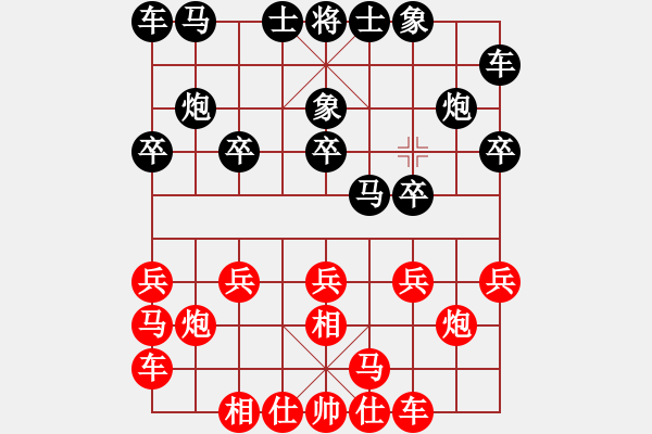 象棋棋譜圖片：liangming　先和　wz_m m 邊馬對逆進卒 - 步數(shù)：10 