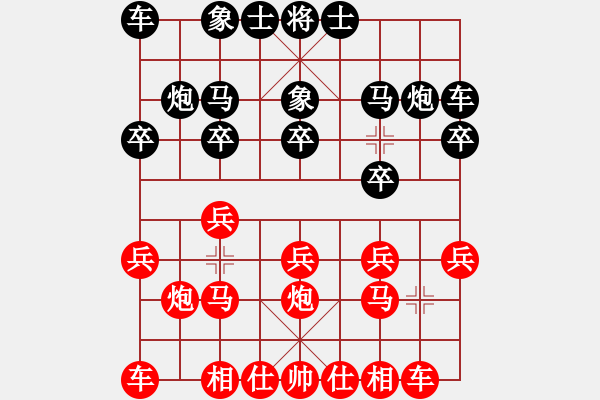 象棋棋譜圖片：fan3327[紅] -VS- 偏鋒炮王[黑] - 步數(shù)：10 