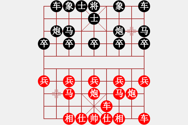 象棋棋譜圖片：橫才俊儒[紅] -VS- ty不敗頑童[黑] - 步數(shù)：10 