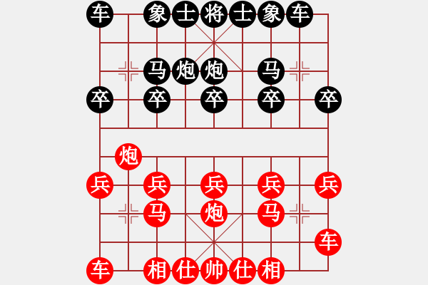 象棋棋譜圖片：一歲女孩跟軟件下棋 - 步數：10 