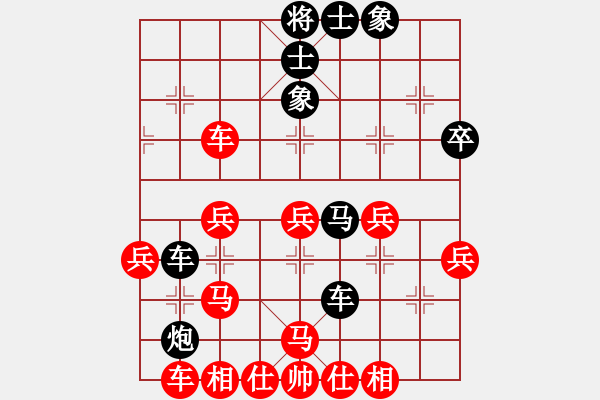 象棋棋譜圖片：五九炮對(duì)屏風(fēng)馬平炮兌車(chē)  nzbdwmcc(4級(jí))-勝-淺嘗輒止(5級(jí)) - 步數(shù)：40 