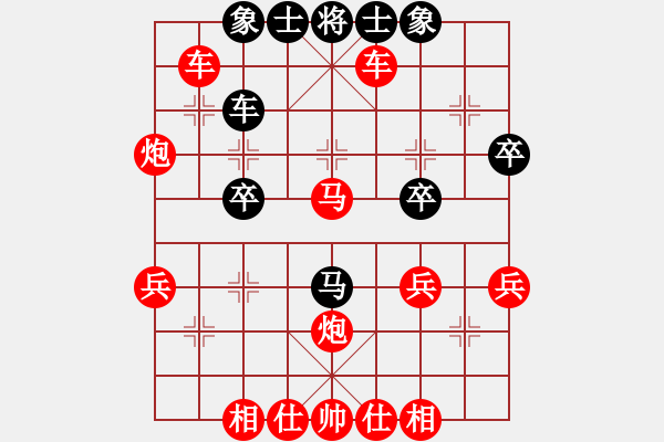 象棋棋譜圖片：3083232(縣令) 勝 4586417(草民) - 步數(shù)：40 