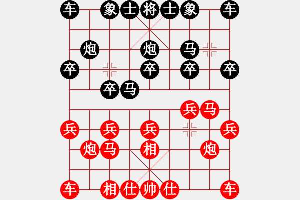 象棋棋谱图片：胡伟长 先胜 迪克 - 步数：10 