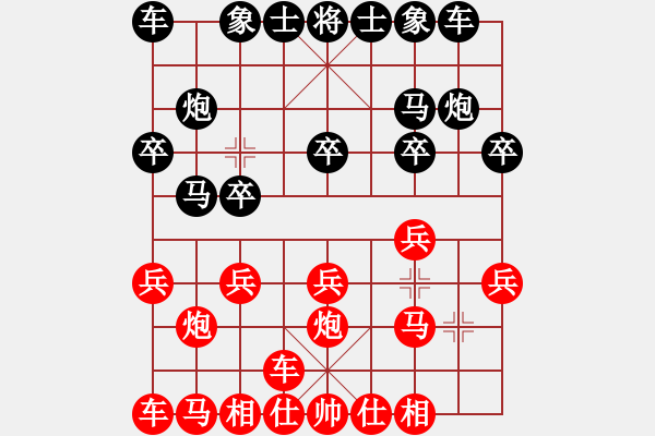 象棋棋譜圖片：橫才俊儒[292832991] -VS- 沉默是金[812862512] - 步數(shù)：10 