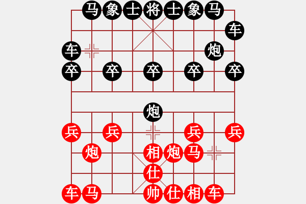 象棋棋譜圖片：138局 A52- 仕角炮對右中炮-小蟲引擎23層(1872) 先勝 呂蒙(1850) - 步數(shù)：10 