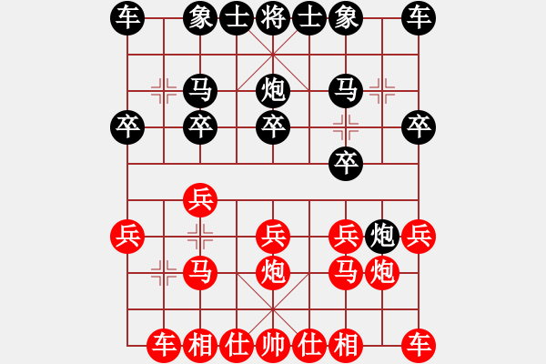 象棋棋譜圖片：布局失策 送吃得勝：永馨春[紅] -VS- 三臺(tái)怪手[黑] - 步數(shù)：10 