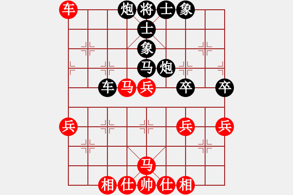 象棋棋譜圖片：五八炮對(duì)反宮馬 （黑車1平3）   思健(9星)-負(fù)-天兵殺手(5f) - 步數(shù)：40 