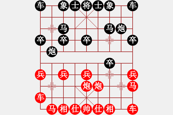 象棋棋谱图片：赵勇霖 先和 赵子雨 - 步数：10 