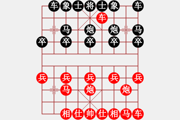 象棋棋譜圖片：熱血盟●溫柔一刀[紅] -VS- 帥哥兵兵820319[黑] - 步數(shù)：10 