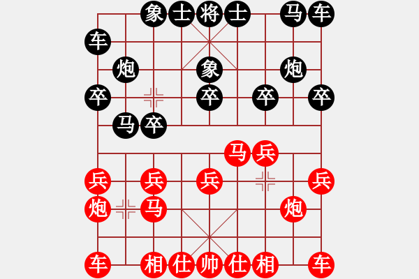 象棋棋譜圖片：微型螺紋(2段)-負(fù)-hhbg(1段) - 步數(shù)：10 