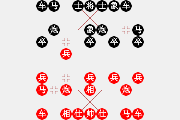 象棋棋譜圖片：飛相對黑3路卒左邊馬（基本格式） - 步數(shù)：10 