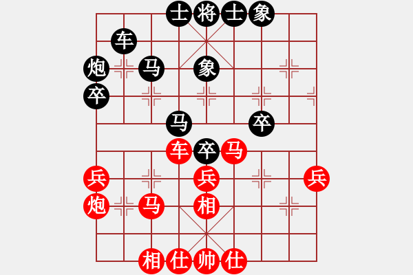 象棋棋譜圖片：重慶火鍋八(6段)-和-我愛飛相局(4段) - 步數(shù)：40 