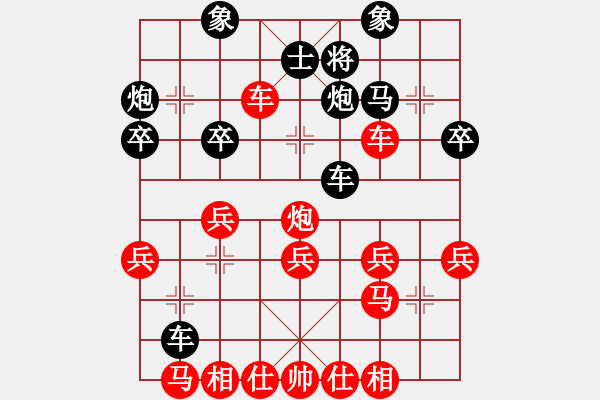 象棋棋譜圖片：五八炮對(duì)反宮馬  黑棄空頭   綏中棋手(1段)-勝-象棋大師十(1段) - 步數(shù)：30 