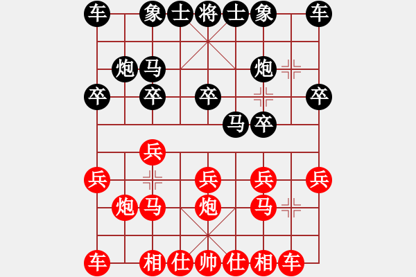 象棋棋譜圖片：★龍口浪子★[紅] -VS- 刀鋒[黑]（1） - 步數(shù)：10 