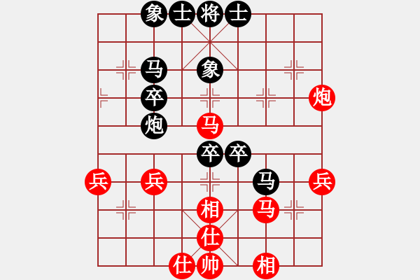 象棋棋譜圖片：后補(bǔ)列炮應(yīng)五六炮不進(jìn)兵（業(yè)三升業(yè)四評(píng)測(cè)對(duì)局）我后勝 - 步數(shù)：40 