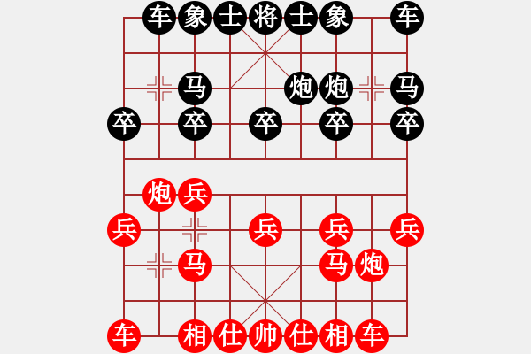 象棋棋譜圖片：仙人指路對(duì)7路卒底炮紅屏風(fēng)馬（和棋） - 步數(shù)：10 