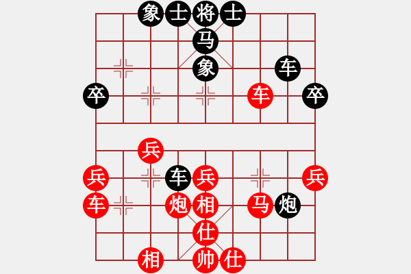 象棋棋譜圖片：金猴初問(wèn)世(天罡)-勝-我愛(ài)白絲(天罡)(五六炮對(duì)屏風(fēng)馬進(jìn)7卒馬3退5) - 步數(shù)：40 