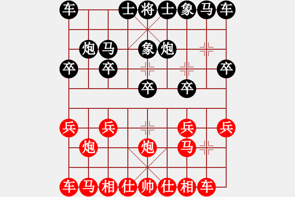 象棋棋譜圖片：當(dāng)頭炮直車攻反宮馬.2022-07-05象棋愛(ài)好者挑戰(zhàn)亞艾元小棋士  - 步數(shù)：10 