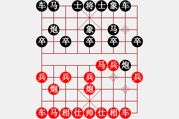 象棋棋譜圖片：后手起馬過(guò)河炮 - 步數(shù)：10 