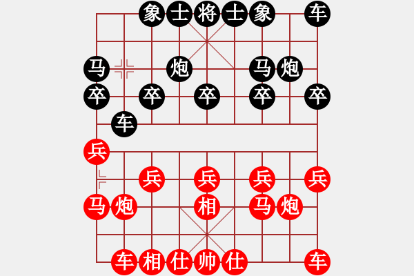 象棋棋譜圖片：鄧虎       先負(fù) 王大明     - 步數(shù)：10 