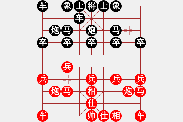 象棋棋譜圖片：“神龍〃[紅] -VS- 橫才俊儒[黑] - 步數：10 