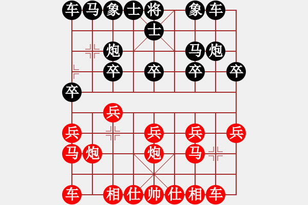 象棋棋譜圖片：2021.3.27.5五分鐘高級銅錢場先勝仙人指路對卒底炮.pgn - 步數(shù)：10 