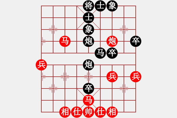 象棋棋谱图片：QuaHaXeM8.7 .DoiBPM LuongDauXa.Hau P2.1 .Tien X9-6 - 步数：60 