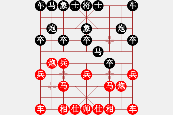 象棋棋譜圖片：專(zhuān)砍帥哥[1018882942] -VS- 阿 虎[1519577124] - 步數(shù)：10 