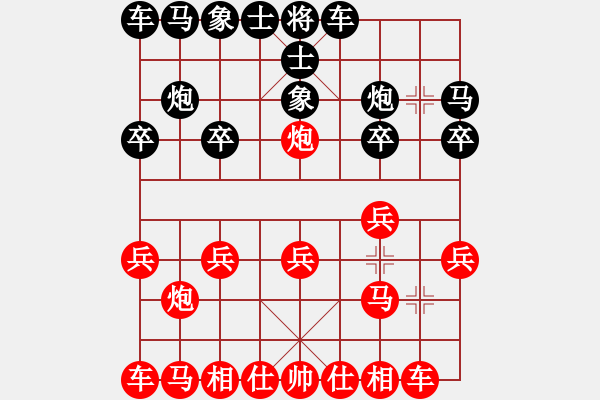 象棋棋譜圖片：弈海倚天(7段)-負-無敵天下(6段) - 步數(shù)：10 