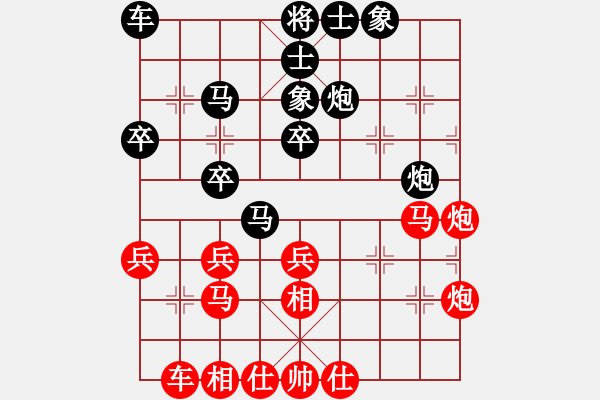 象棋棋譜圖片：粱山萬人迷(1段)-負(fù)-宣化小妹(3段) - 步數(shù)：30 