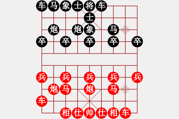 象棋棋譜圖片：象棋少帥:中炮盤頭馬棄炮破士殺過宮炮邊馬士象局 - 步數(shù)：10 