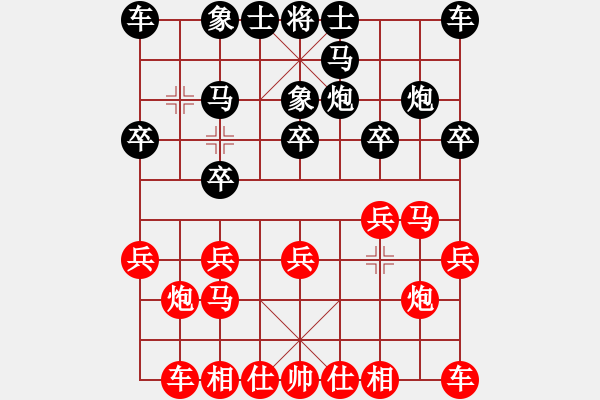 象棋棋譜圖片：接火就猛攻(7段)-和-津門屠龍刀(5段) - 步數(shù)：10 