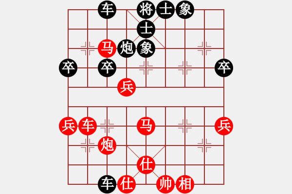 象棋棋譜圖片：中炮進(jìn)五七路兵對屏風(fēng)馬補右士（旋風(fēng)V7.0先勝巫師競技場諸葛亮） - 步數(shù)：50 