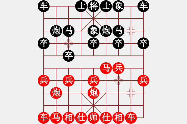 象棋棋譜圖片：百思不得棋解[575644877] -VS- 兔子[-] - 步數(shù)：10 