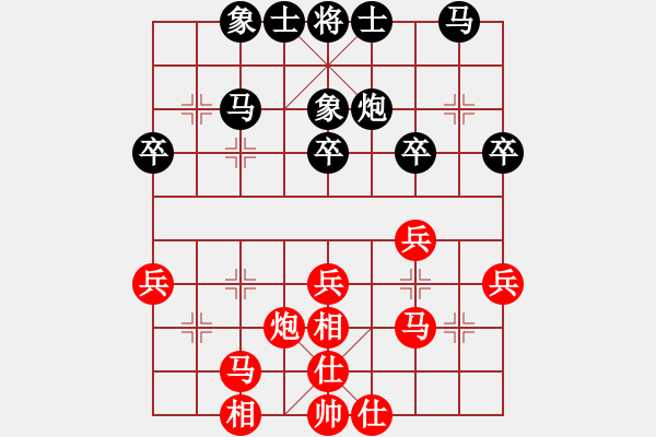 象棋棋譜圖片：反宮馬應(yīng)五六炮邊馬（黑優(yōu)） - 步數(shù)：28 