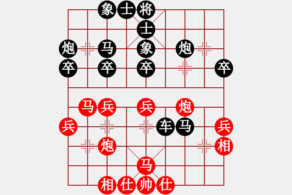 象棋棋譜圖片：華峰論棋(5段)-負(fù)-特大克星(月將)中炮巡河車對屏風(fēng)馬 紅進(jìn)左馬 - 步數(shù)：40 