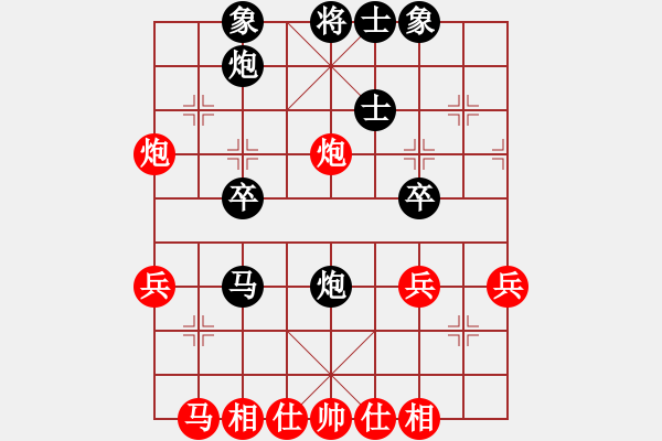 象棋棋譜圖片：鈍刀慢劍斬(7段)-負-四平過宮炮(8段) - 步數：40 