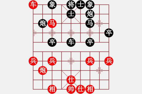 象棋棋譜圖片：嘉妮兒(3段)-勝-畢全海(2段)紅先馬七進(jìn)五 九路車隨變厲害 - 步數(shù)：40 