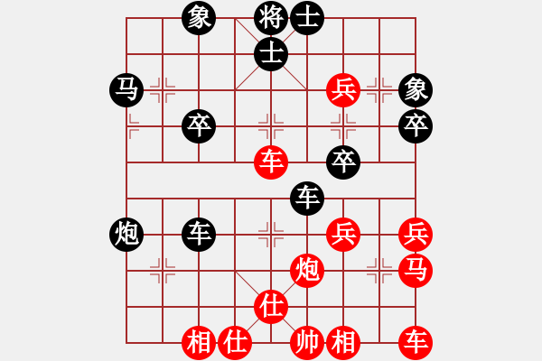 象棋棋譜圖片：bbboy002（業(yè)8-2） 先勝 呂翻江（業(yè)8-3） - 步數(shù)：40 