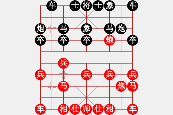 象棋棋譜圖片：大唐才圣紅負葬心【金鉤炮局】 - 步數(shù)：10 